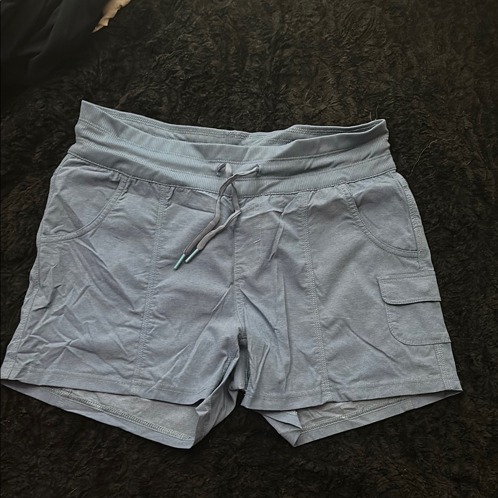 The North Face Blue Cargo Shorts with Drawstring Waist